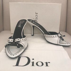Christian Dior Black & White Mules